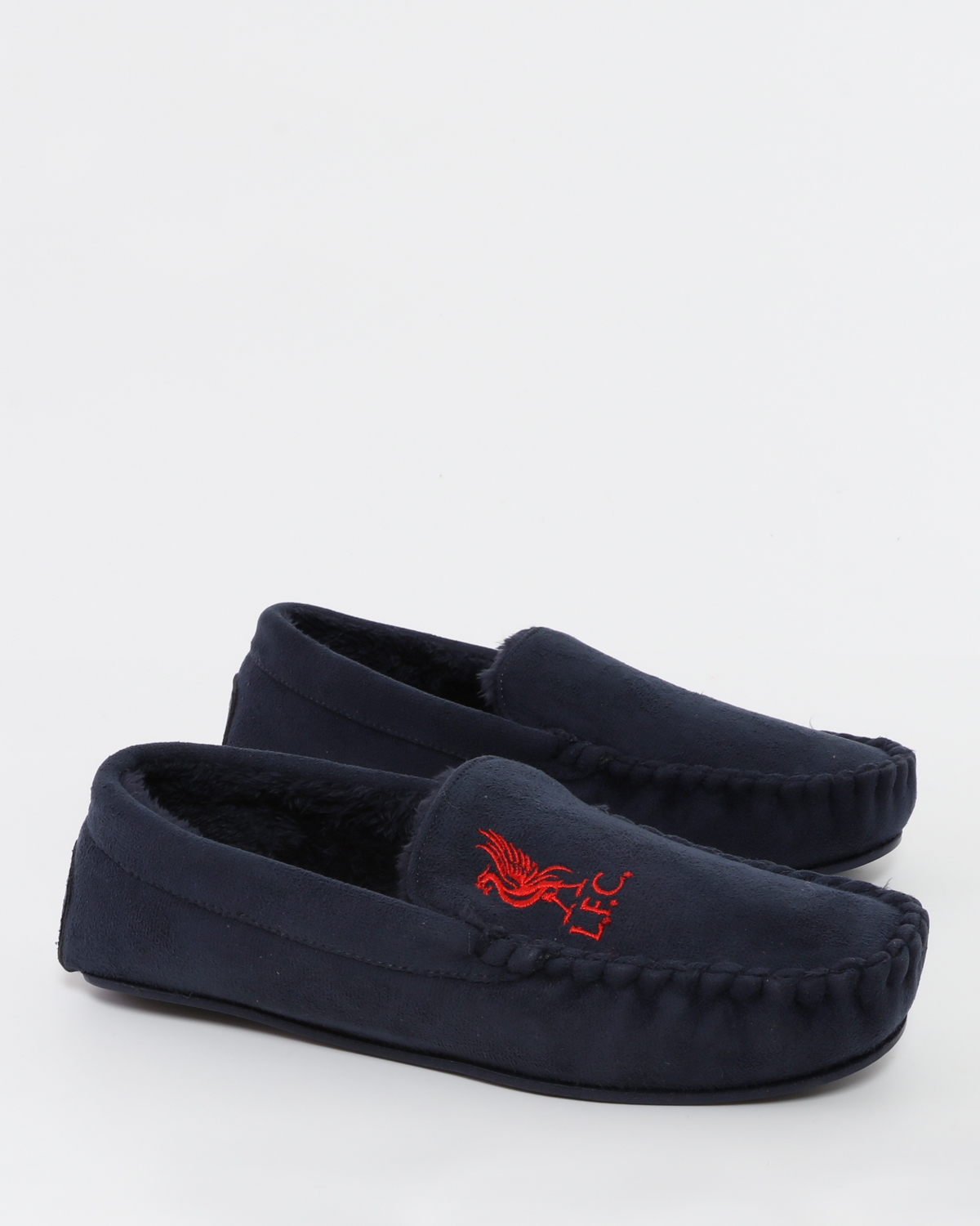 LFC Mens Navy Moccasin Slipper