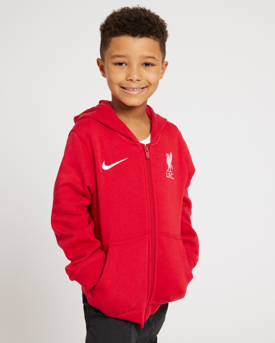 LFC Nike Older Kids Gym Red Zip Hoodie 22 23