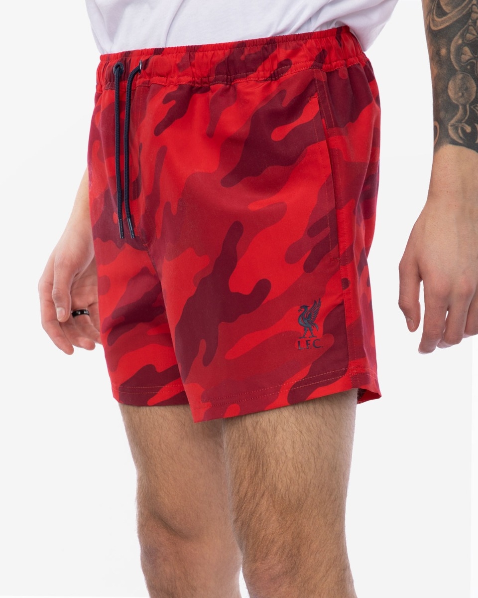 LFC Mens Red Camo Swim Short