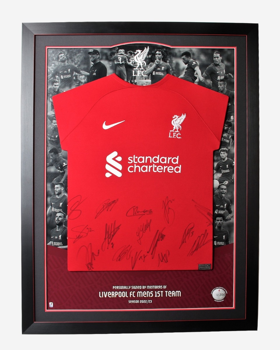 LFC Signed 22 23 Squad Framed Shirt