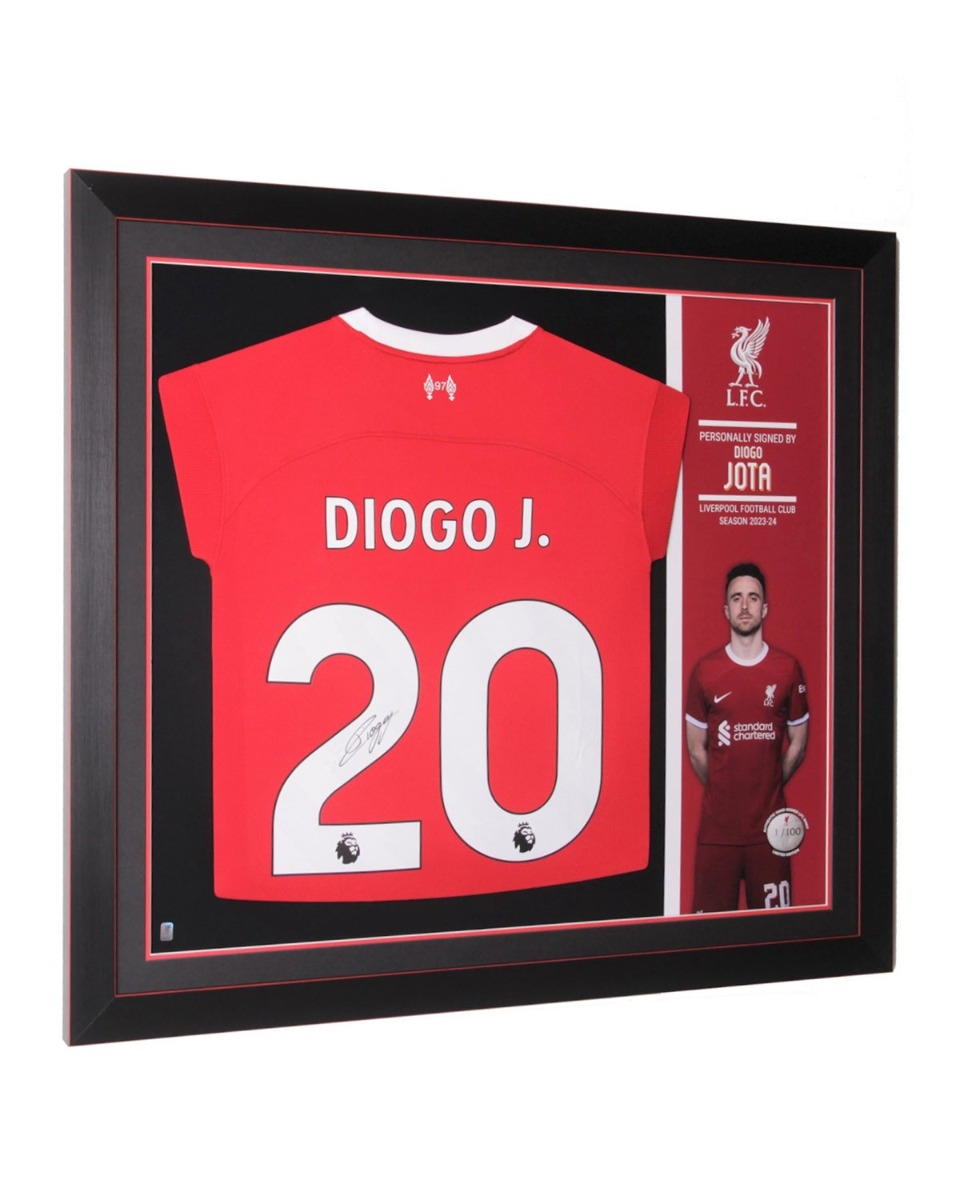 LFC Signed 23/24 Jota Framed Shirt