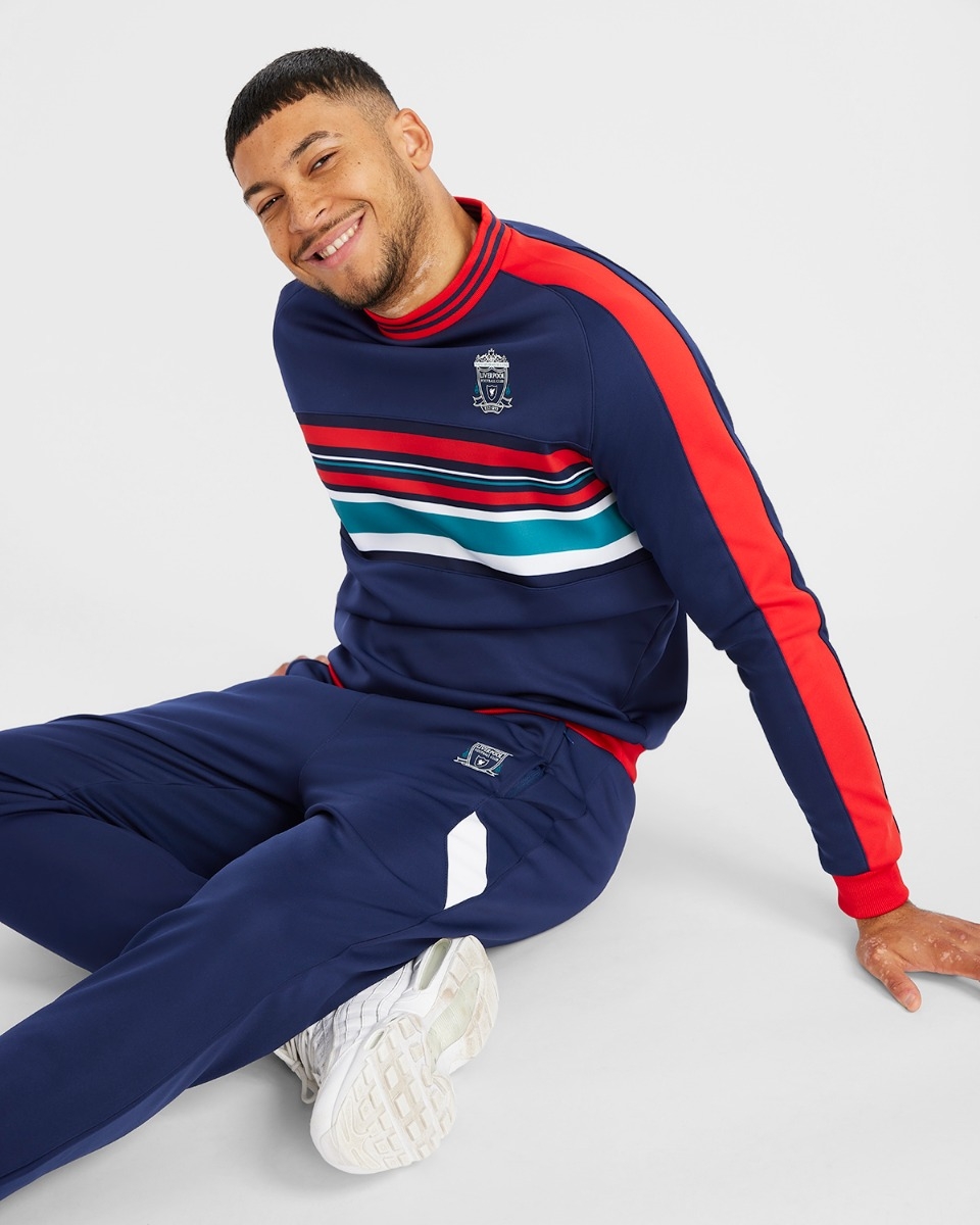 MV Sport W23152 - Women's Striped Sleeves Crewneck Sweatshirt