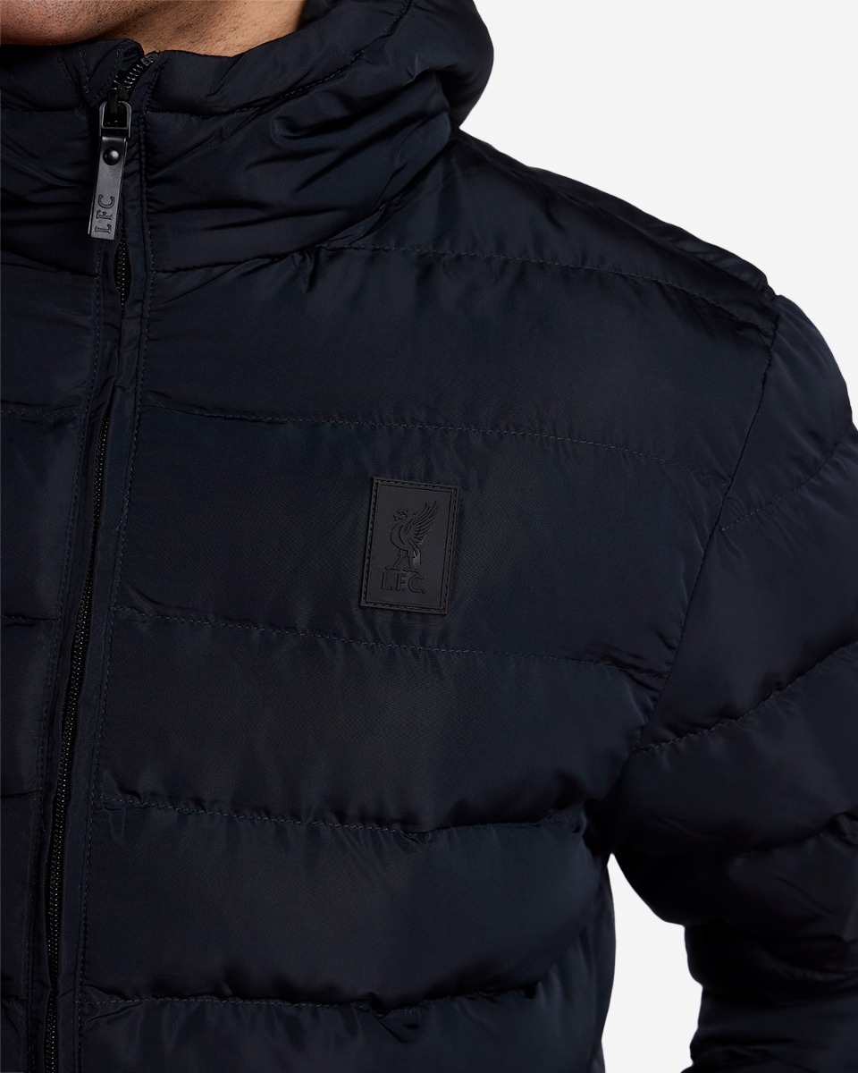 Liverpool FC Black Puffa Jacket | Liverpool FC Coat