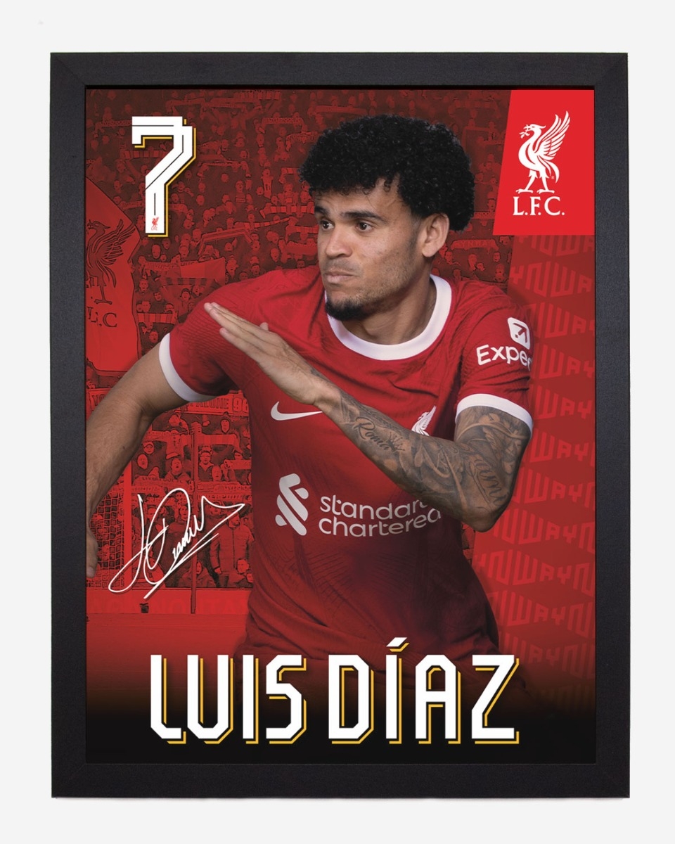 LFC 23/24 ルイス・ディアス 30 x 40 額入りプリント