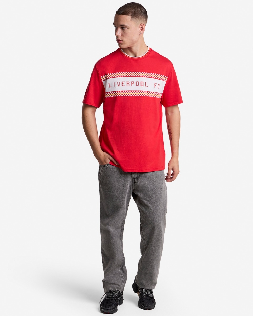 LFC Mens 86 Checker Graphic Tee Red