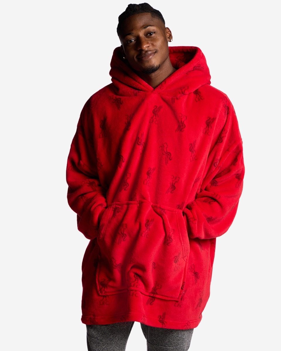 LFC Adults All Over Print Robe Hoodie Red