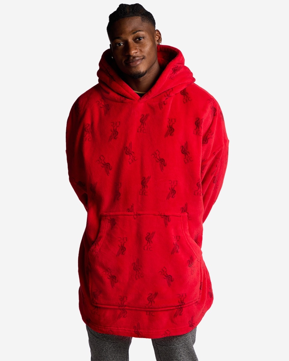 LFC Adults All Over Print Robe Hoodie Red