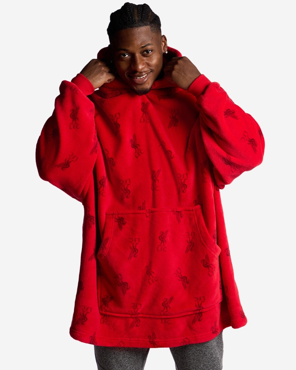 LFC Adults All Over Print Robe Hoodie Red