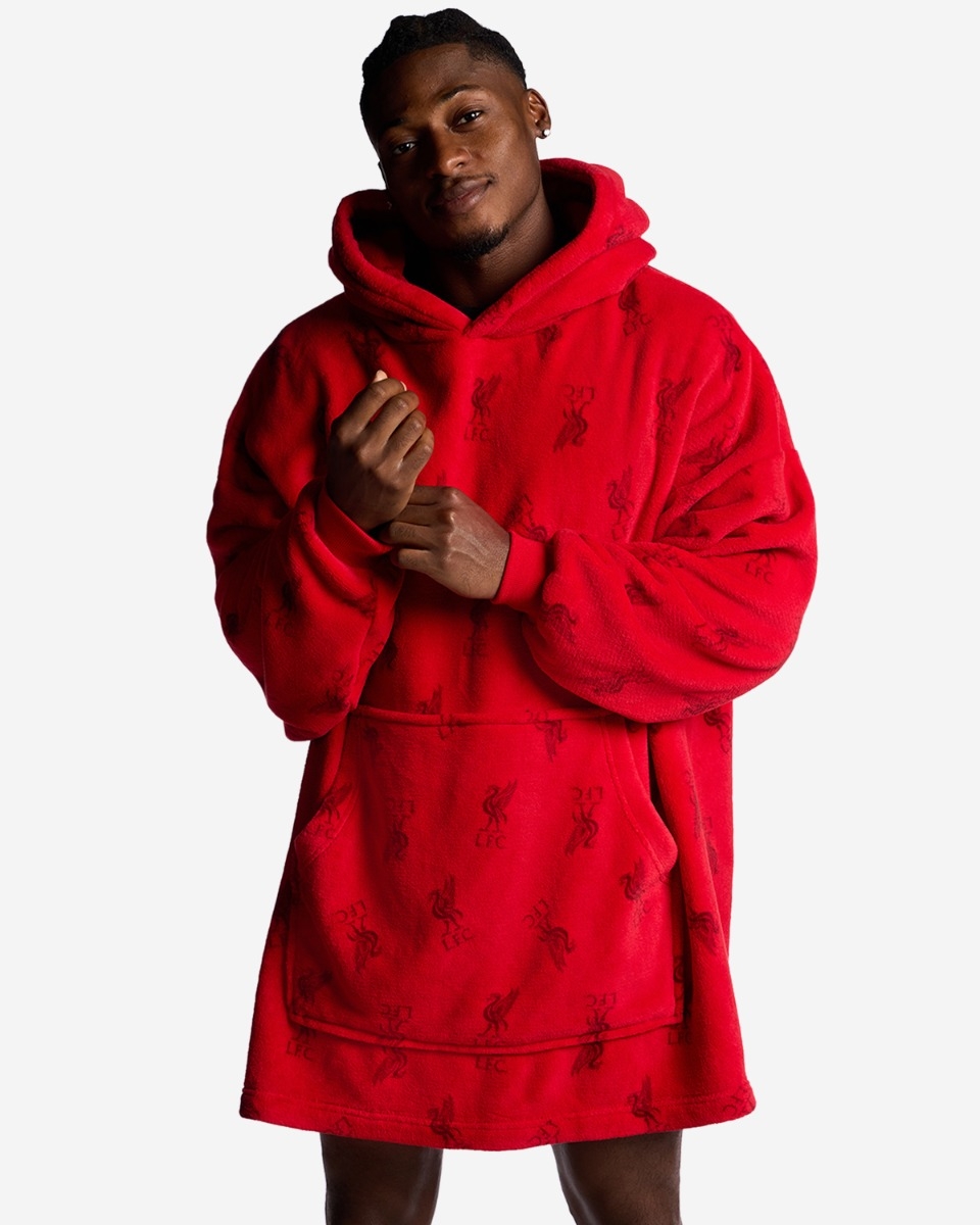 LFC Adults All Over Print Robe Hoodie Red