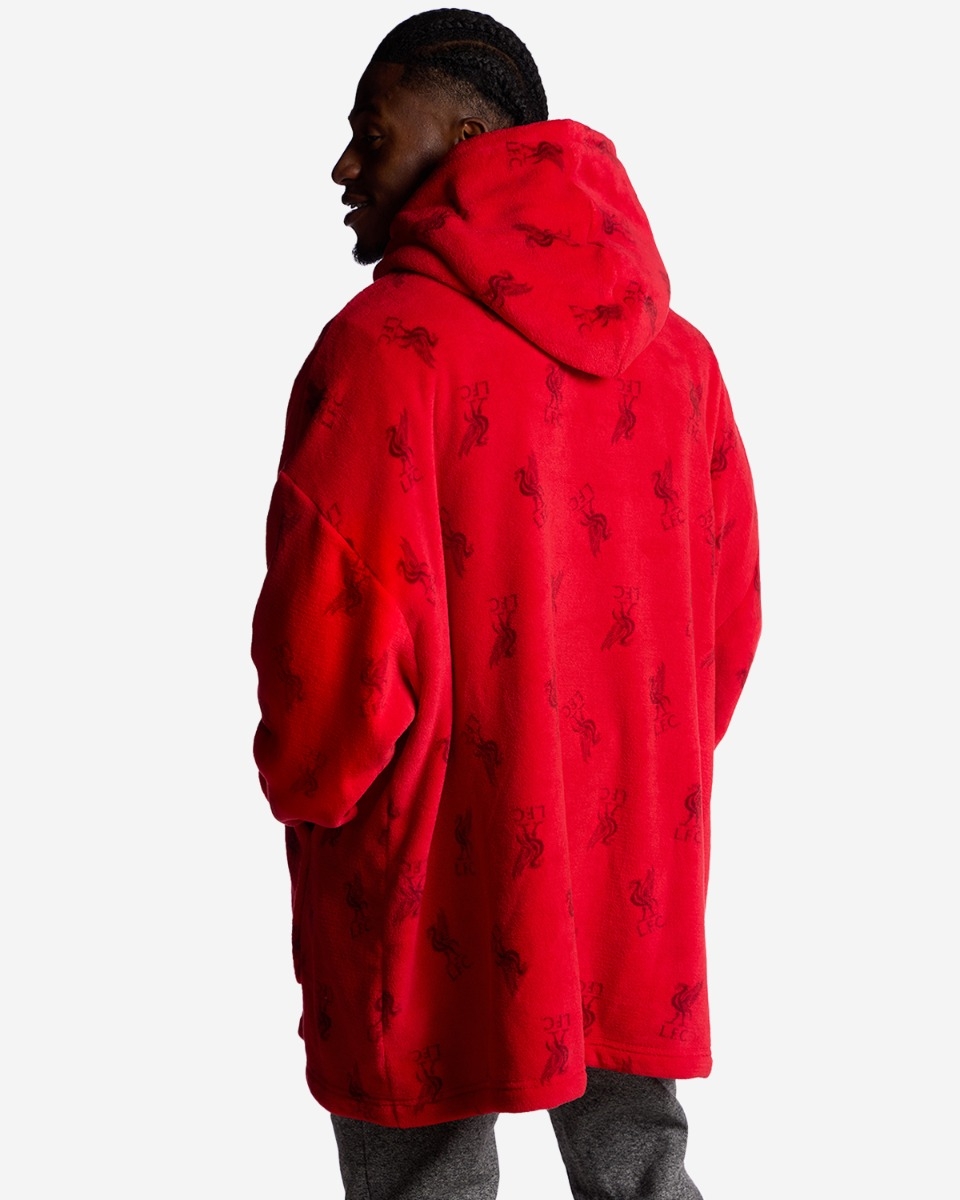 LFC Adults All Over Print Robe Hoodie Red
