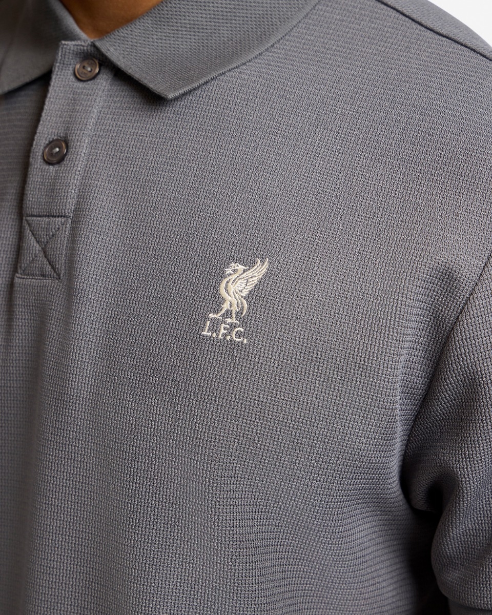 LFC Mens Textured Polo Grey