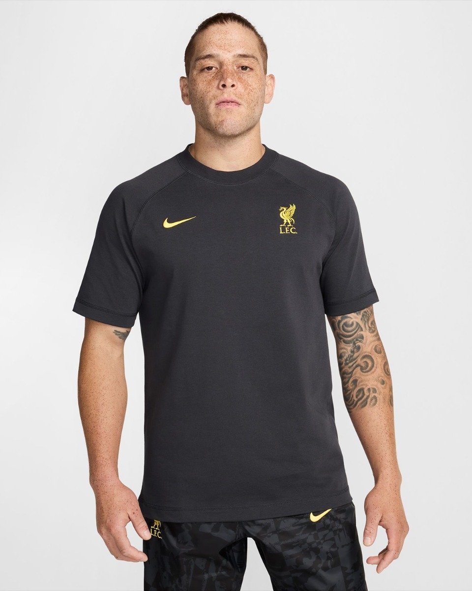 Lfc nike mens dark grey fleece crew outlet