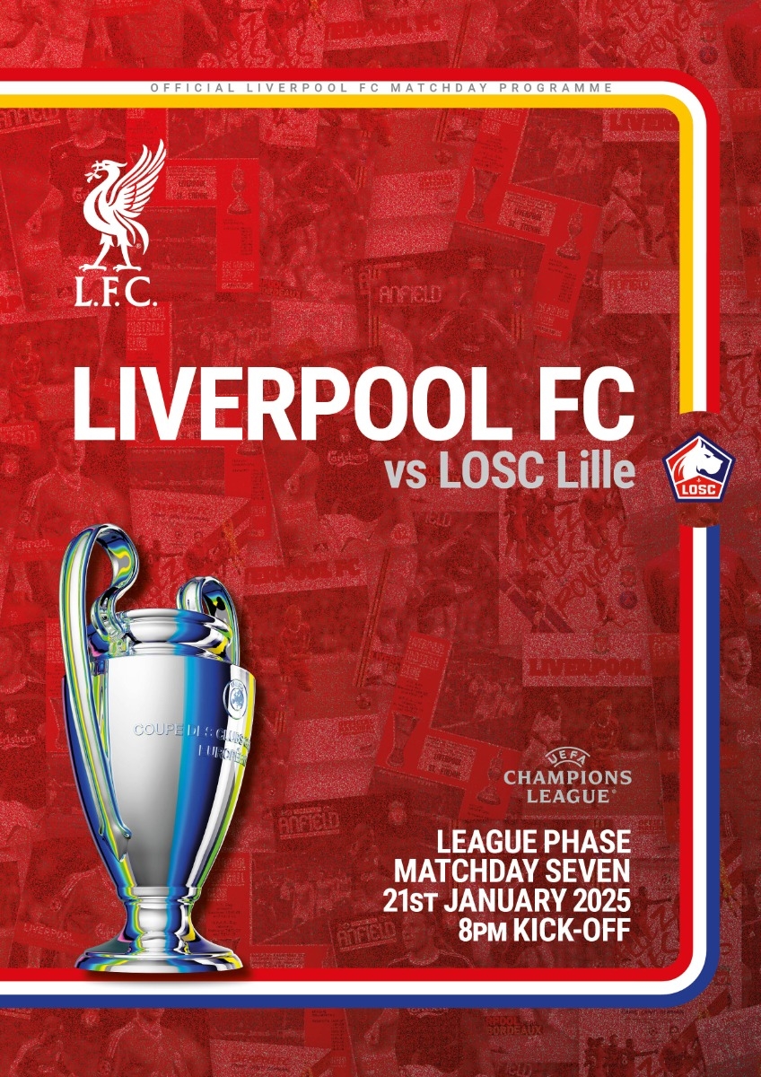 LFC Matchday Programme 17 LFC Vs Lille UCL 21/01/2025