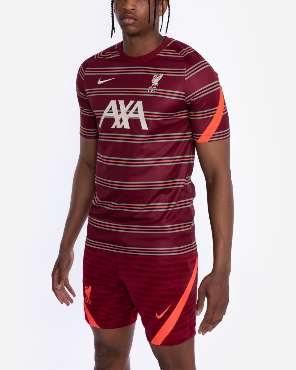 lfc nike mens black pre match top long sleeve