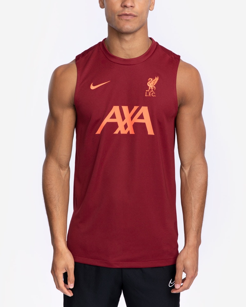 LFC Nike メンズレッドストライクノースリーブトップ