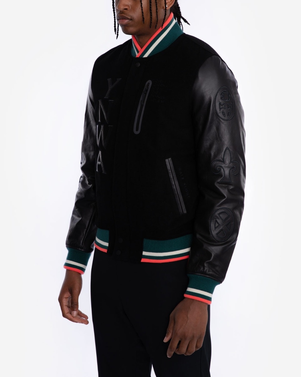 Nike leather jacket mens outlet