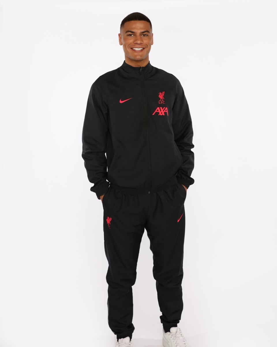 LFC Nike メンズブラックストライクウーブントラックスーツ 22/23