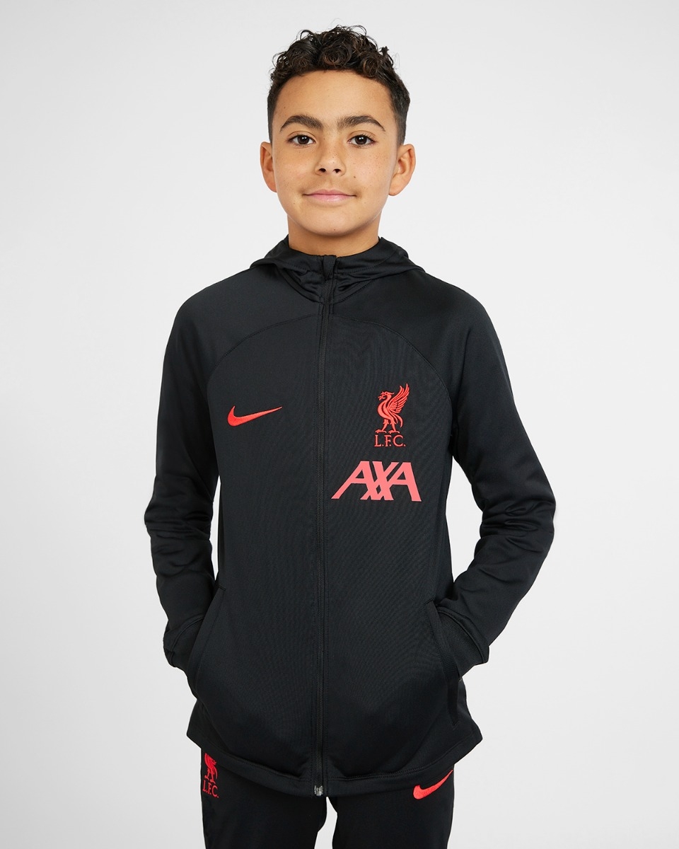 LFC Nike Older Kids Black Strike Knit Tracksuit 22 23