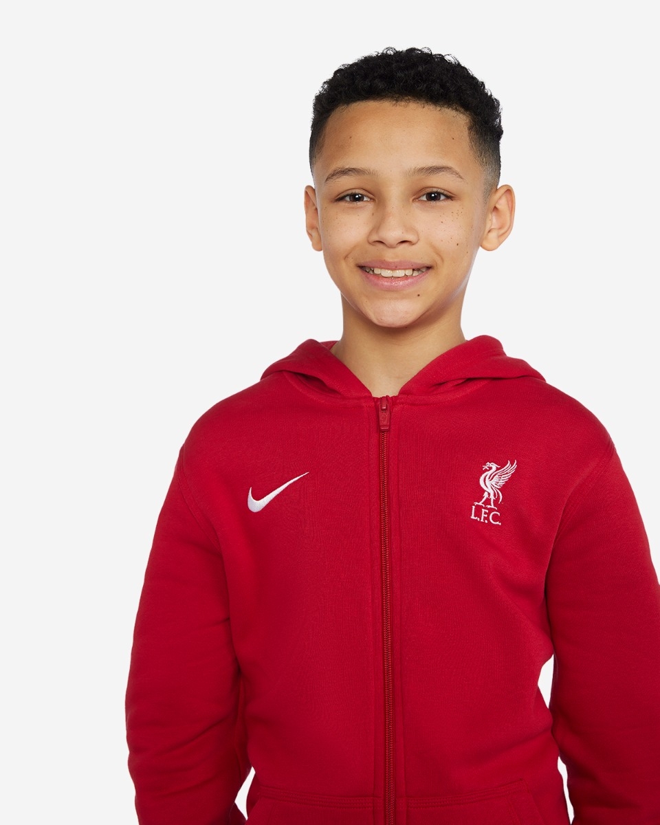 LFC Nike Youth 23 24 Full Zip Hoodie Red