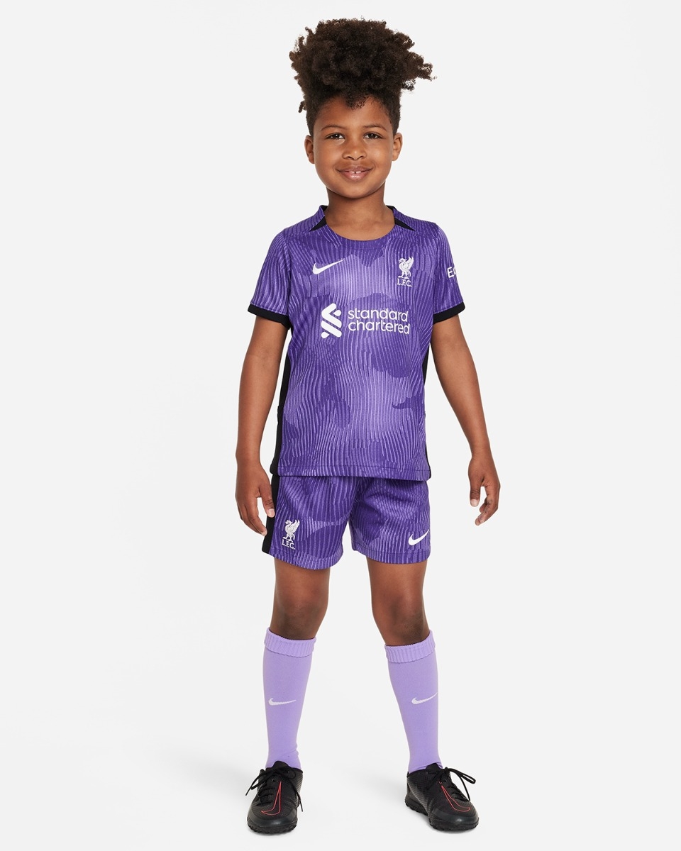 Purple kids liverpool kit on sale