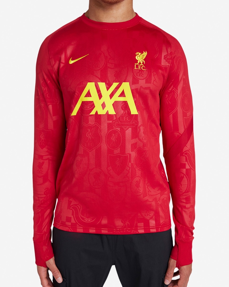 LFC Nike Mens 24 25 Home Long Sleeve Pre Match Top Gym Red