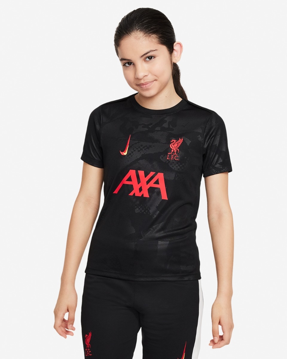 LFC Nike Youth 24 25 Third Pre Match Top Black Grey