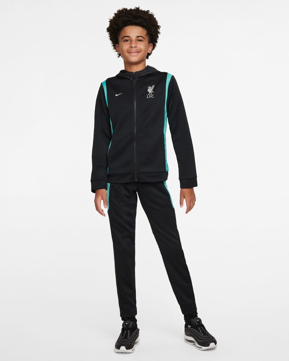 LFC Nike Juniors Woven Poly Tracksuit Black Teal