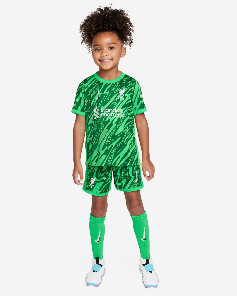 LFC Nike Little Kids 24 25 Green Goalkeeper Kit