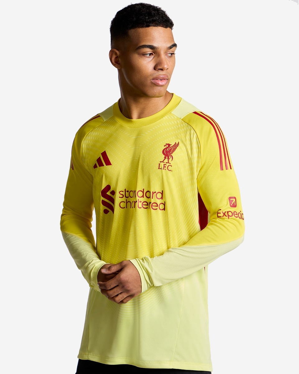 LFC adidas Mens 25/26 Long Sleeve Goalkeeper Jersey Yellow