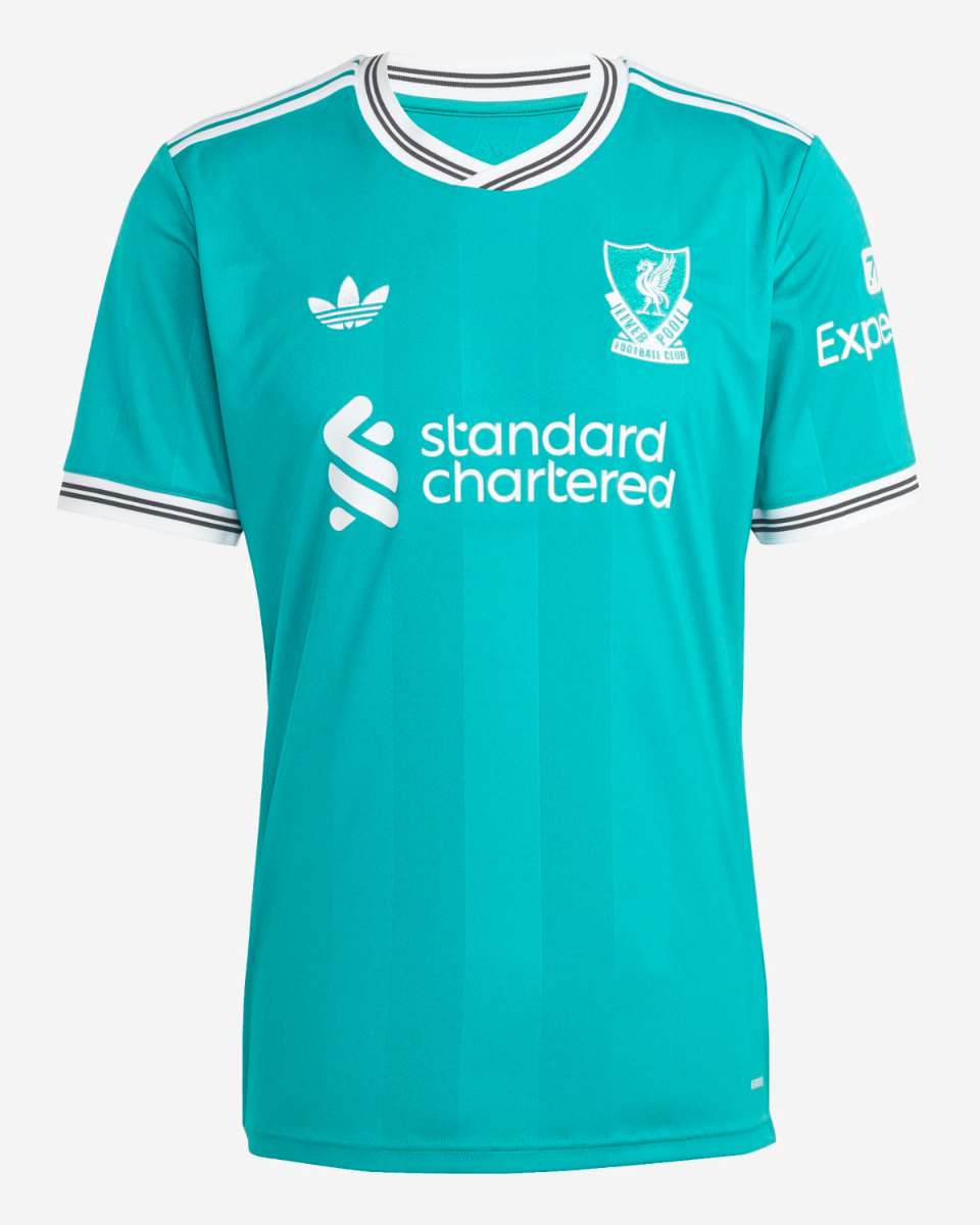 Liverpool adidas シャツ ターコイズ　緑　サード LFC Adidas メンズ 25/26 サードショートスリーブジャージ