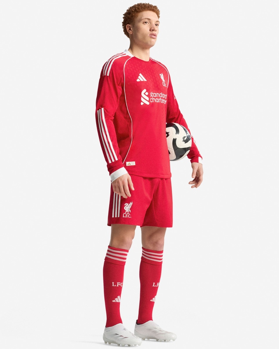 LFC Adidas メンズ 25/26 オーセンティックホームロングスリーブジャージ