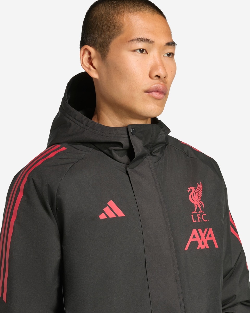 LFC adidas Mens 25/26 Domestic Long Match Day Jacket Black