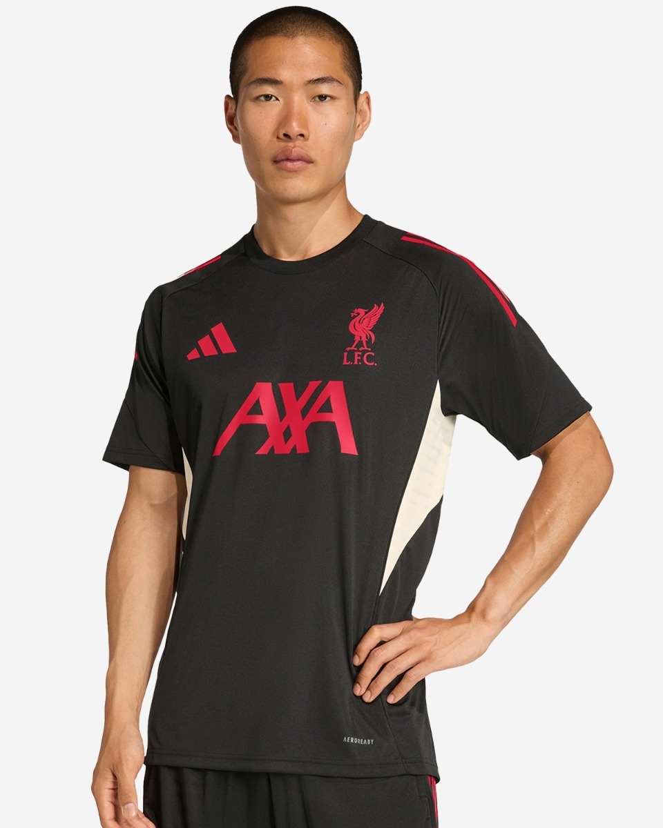 LFC adidas Mens 25/26 Domestic Short Sleeve Top Black