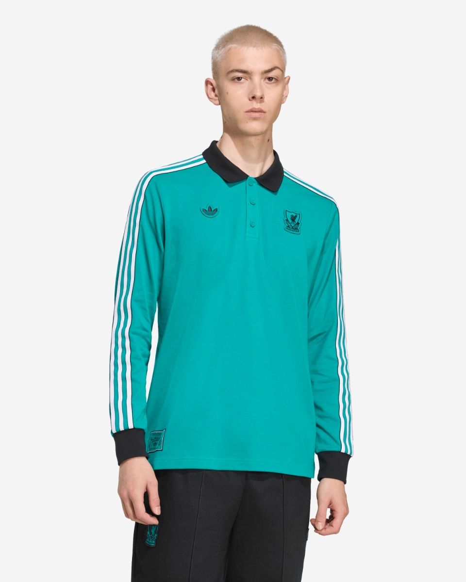 LFC adidas Mens 25/26 Icons Long Sleeve Polo