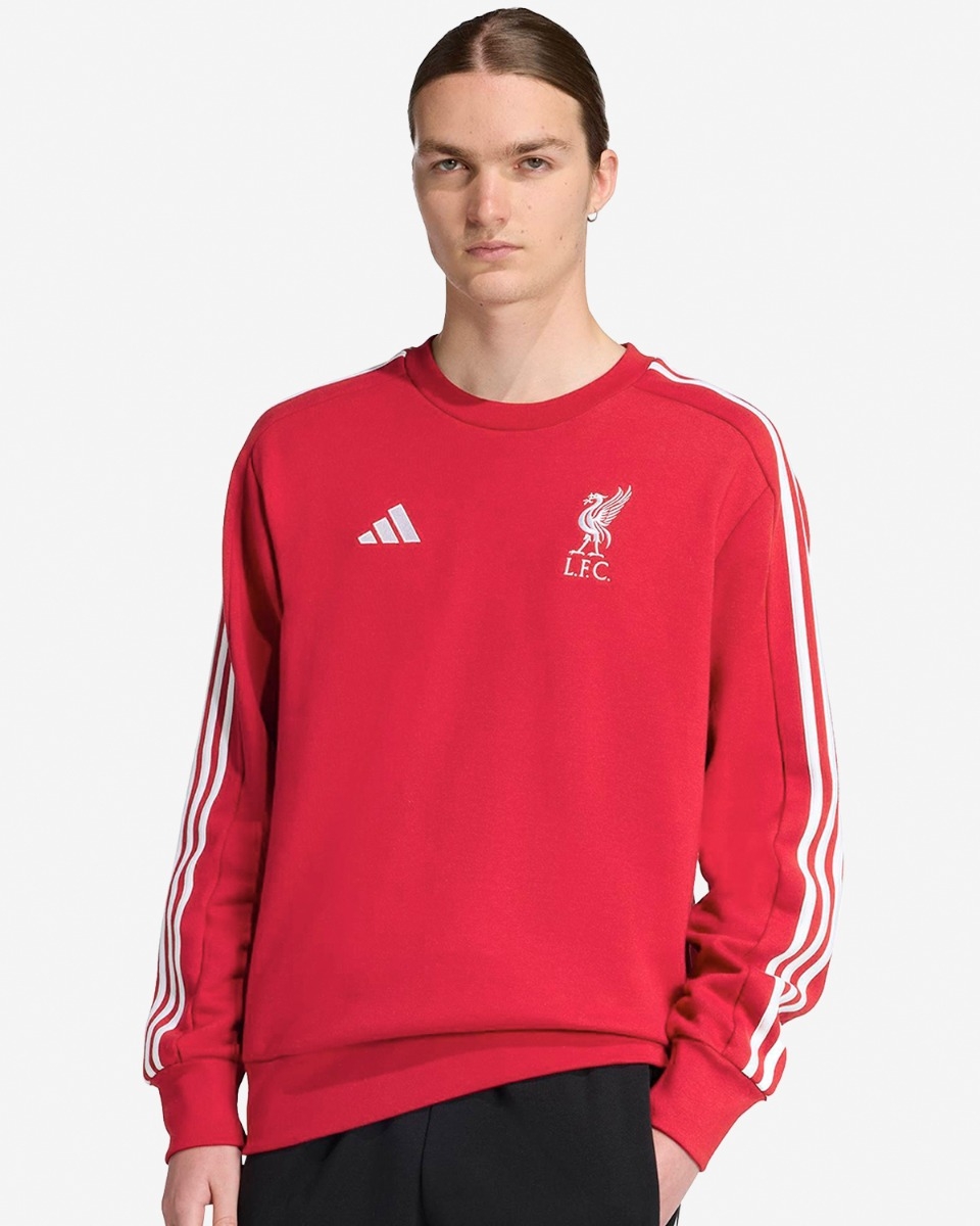 LFC adidas Mens 25/26 DNA Sweatshirt Red