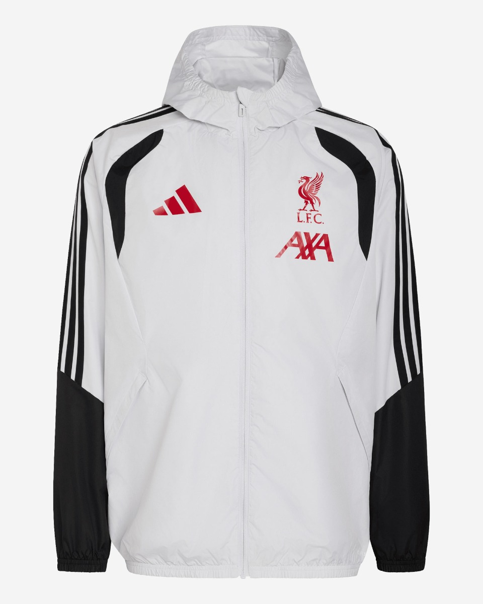 LFC adidas Mens 26/27 Tiro All-Weather Jacket Dash Grey