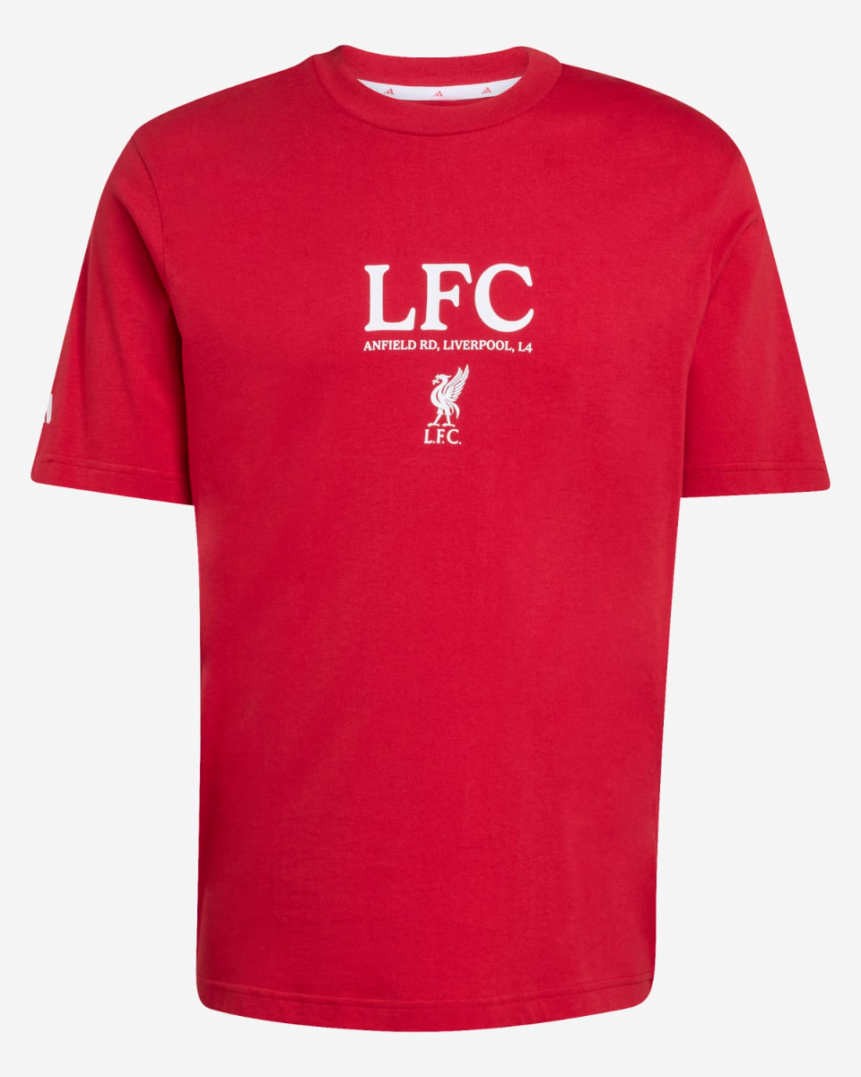 Liverpool FC adidas レッドシャツ Lサイズ LFC Adidas メンズシーズナルグラフィック T シャツレッド