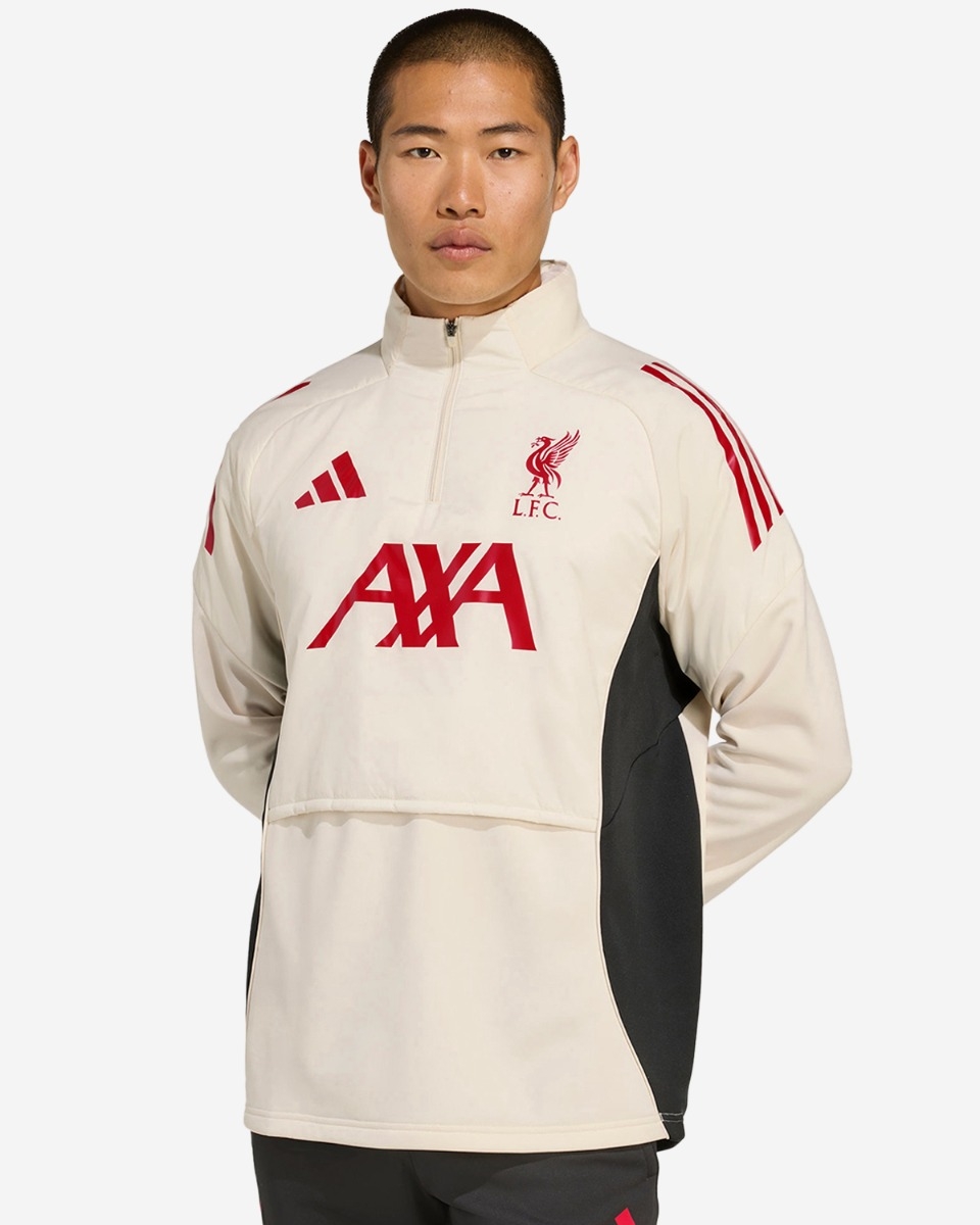 LFC adidas Mens 25/26 Domestic Pro-Winter Hooded Top White