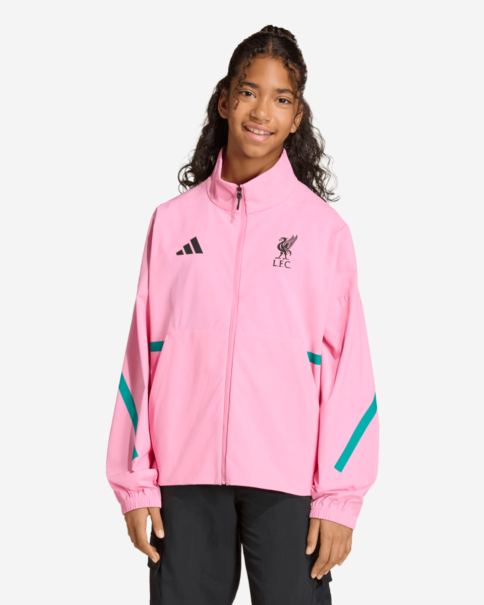 LFC Adidas ジュニア 25/25 Z.N.E アンセムジャケットピンク