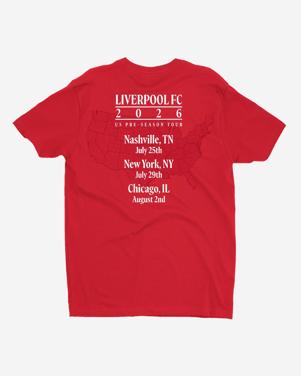 LFC Adults Pre Season Tour Tee Red