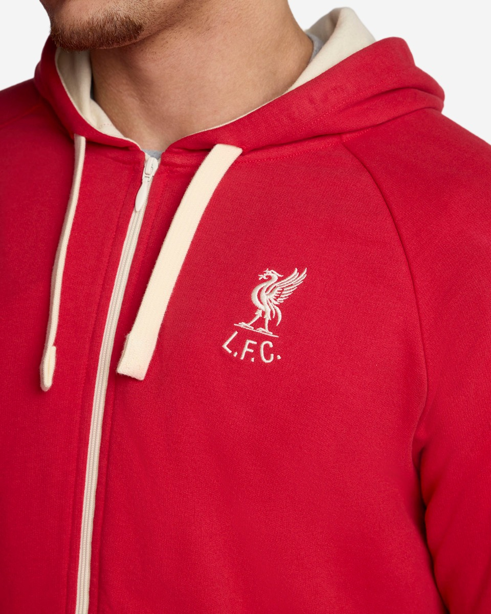 LFC Mens Shankly Zip Through Hoodie Red