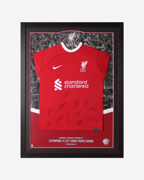 Liverpool Signed Shirt Embroidered With Honours Signed By Steven