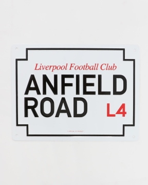 Liverpool Football Club LFC Coloured Metal Anfield Road Street Sign Official 