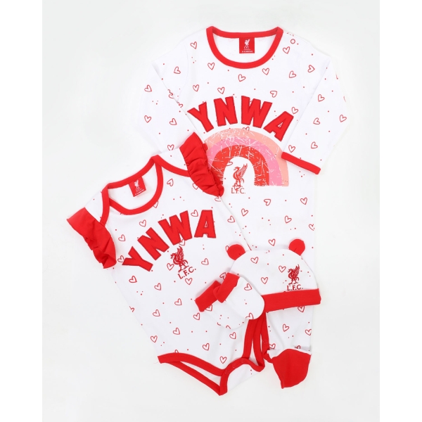 LFC Baby White/Red 4 Piece Set