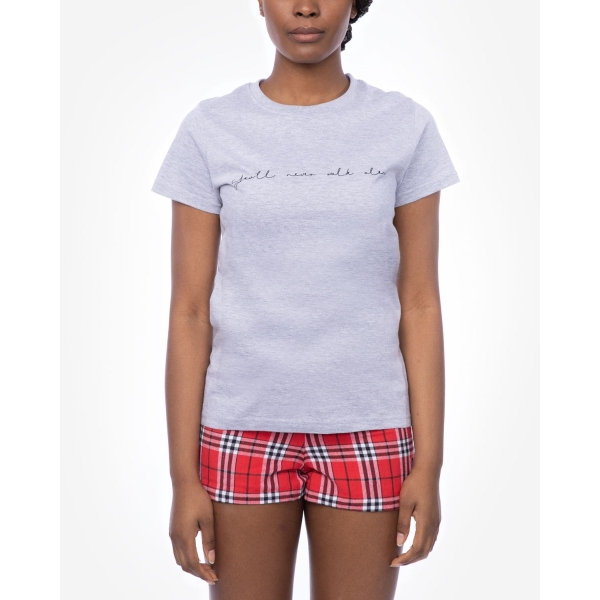 LFC Womens Check Short PJ Set