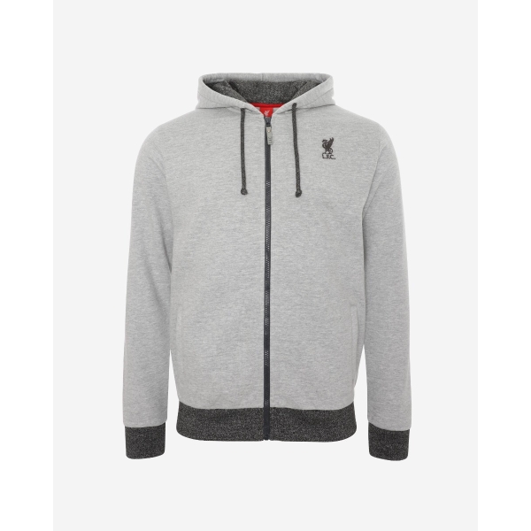 LFC Mens Grey Marl Zip Through Hoody