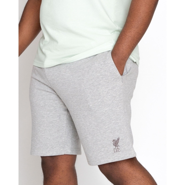 LFC Mens Grey Marl Sweat Shorts
