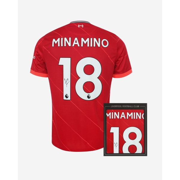 LFC Signed 21-22 Minamino Boxed Shirt