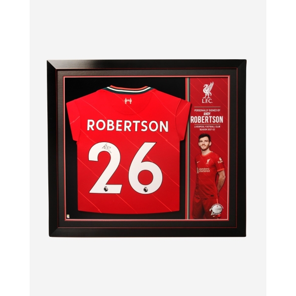 LFC Signed 21-22 Robertson Framed Shirt