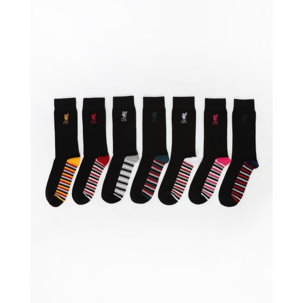 LFC Mens Black 7 Pack Socks